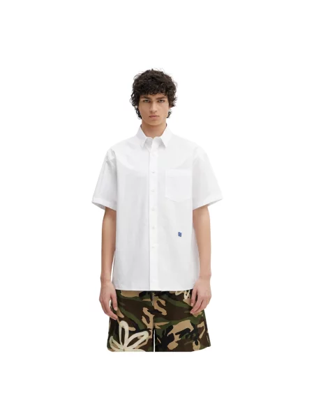 Ader Error koszula Apparel-Top relaxed z kołnierzykiem klasycznym biały