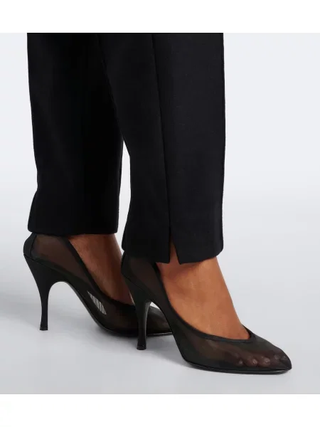 Pantaloni Alaïa de lână negru