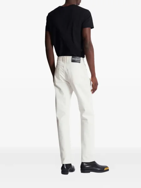 Blugi drepți Balmain alb