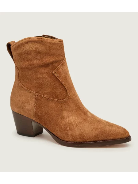 LAUREN RALPH LAUREN Cizme cowboy Harpher | piele întoarsă maro