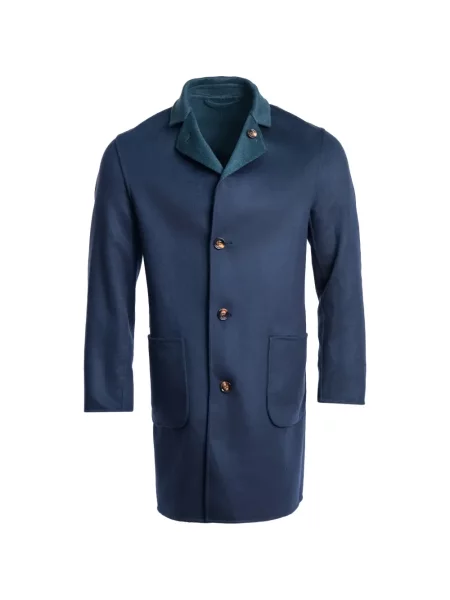 Palton Kiton din cașmir albastru