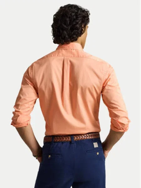 Polo Ralph Lauren Srajca Svetlo Custom Fit oranžna