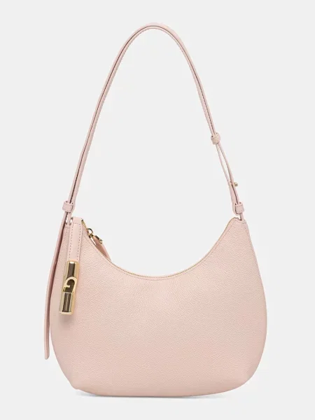 Furla geantă pentru femei din piele Goccia S Shoulder Bag roz