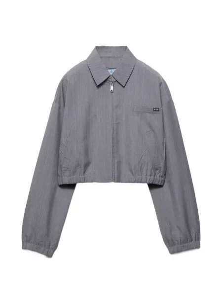 Geacă Prada de mohair gri