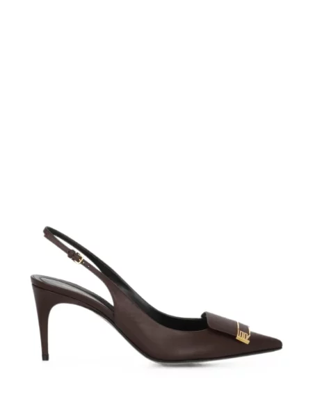 Pantofi cu toc Sergio Rossi slingback roșu
