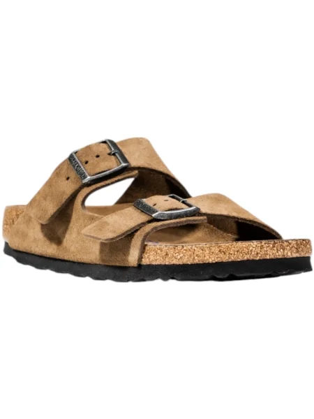 Semišové sandále Birkenstock hnedá