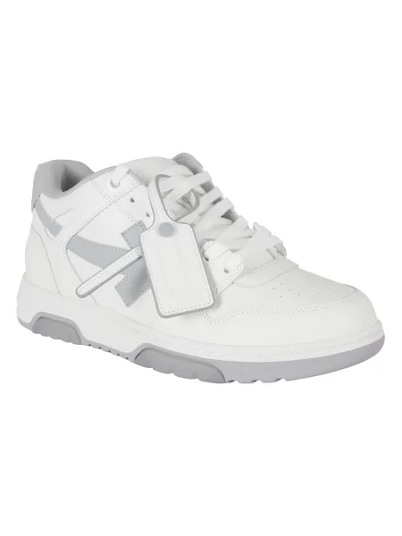Sneakersy Off-white skórzane biznesowe białe