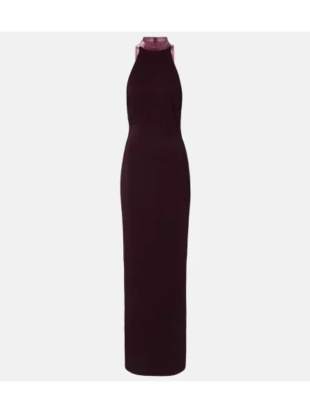 Rochie The Attico din satin bordo
