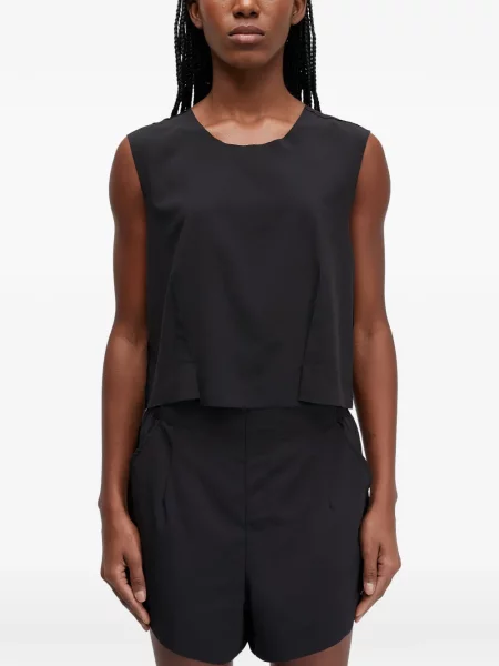 Top Osklen fără mâneci negru