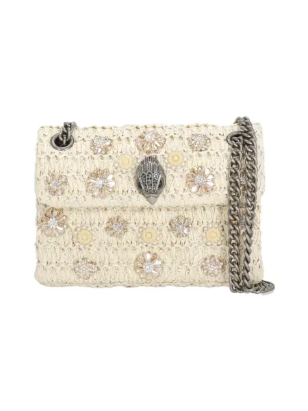 Kurt Geiger London torebka crossbody Raffia Mini Kensington beżowa