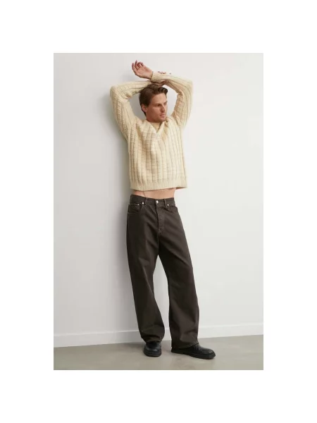 Sunflower sweter z domieszką wełny żółty
