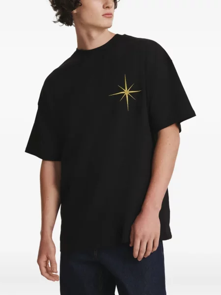 Tricou Irina Voinea cu broderie negru