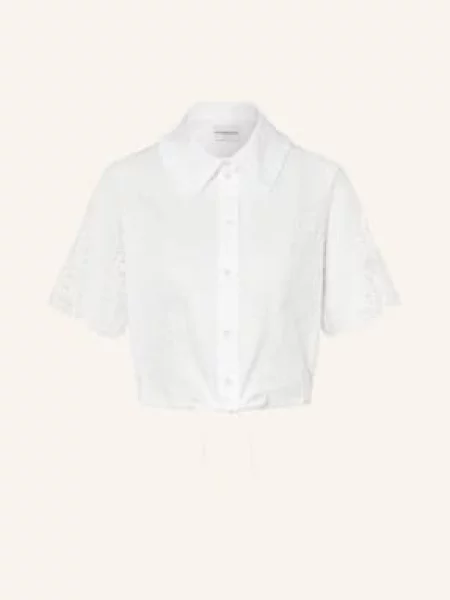 Claudie Pierlot Bluzka Z Koronki weiss biała