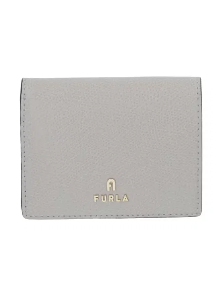 Furla portfel skórzany szary