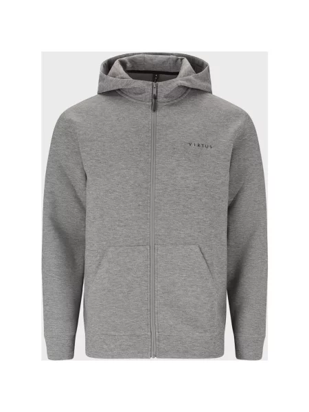 Bluza z kapturem Virtus Taro V2 rozpinana jasnoszary S szara