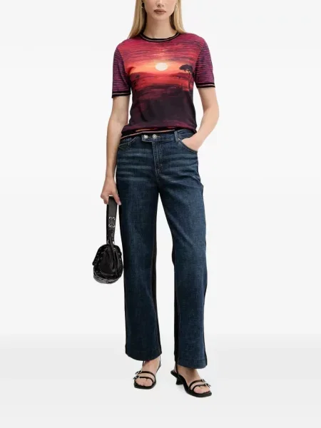 Tricou Desigual cu imagine roșu