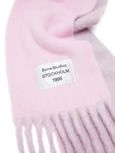 Šalikas Acne Studios su kutais rožinė