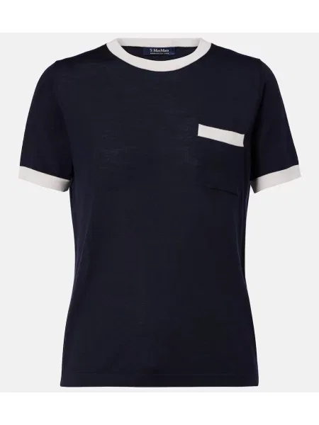 Top 's Max Mara de lână negru
