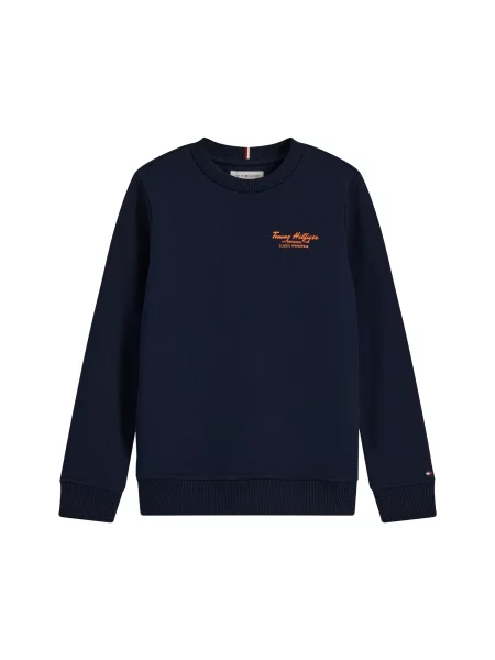 TOMMY HILFIGER Mikina ESSENTIAL námornícka / oranžová modrá