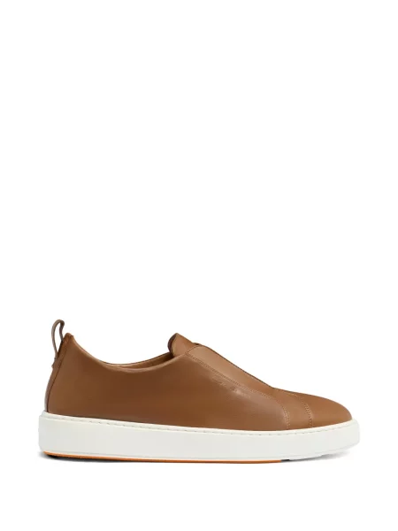 Chiloți Santoni din piele slip-on maro