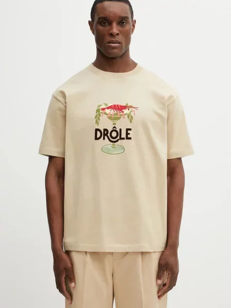 Kratka majica Drôle de Monsieur Lobster Cup bež