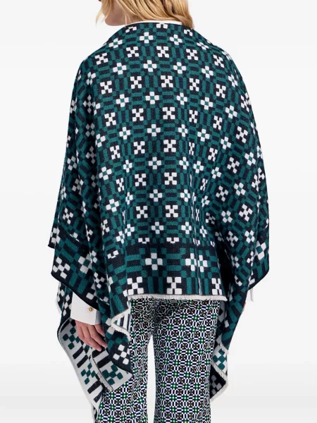 Geacă La Doublej cu imprimeu geometric verde