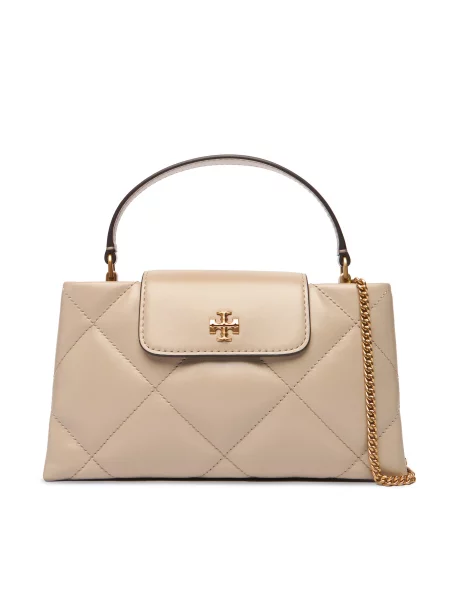 Сумка Tory Burch Kira Diamond Quilt East-West Top Handle бежевий