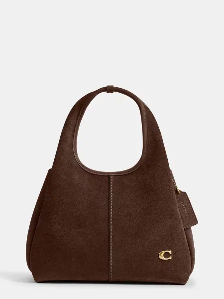Coach geantă crossbody pentru femei din piele întoarsă Suade Lana Shoulder Bag 23 maro
