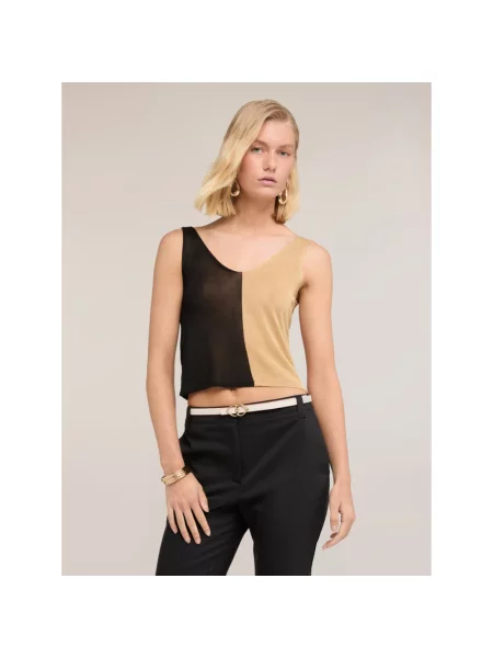 Dzianinowy top Motivi czarny