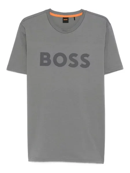 Tricou Boss cu autograf gri