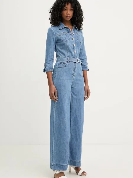 Morgan salopetă pentru femei din denim albastru
