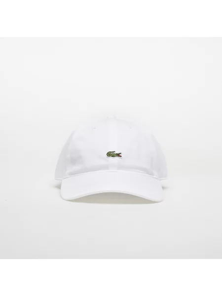Шапка с козирка Lacoste с апликация бяло