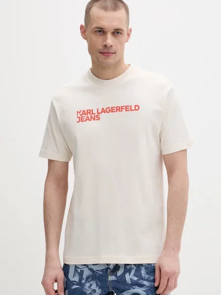 Karl Lagerfeld Jeans T-shirt beżowa