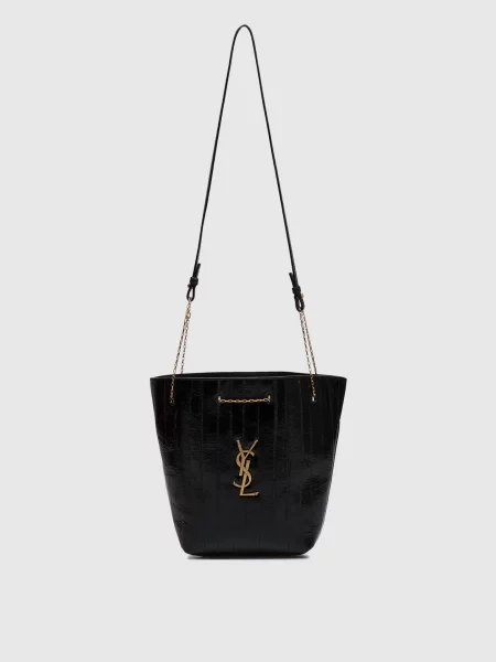 Сумка зі шкіри вугра Saint Laurent чорна