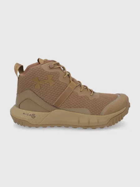 Високи обувки Under Armour UA Micro G Valsetz Mid мъжки бежово
