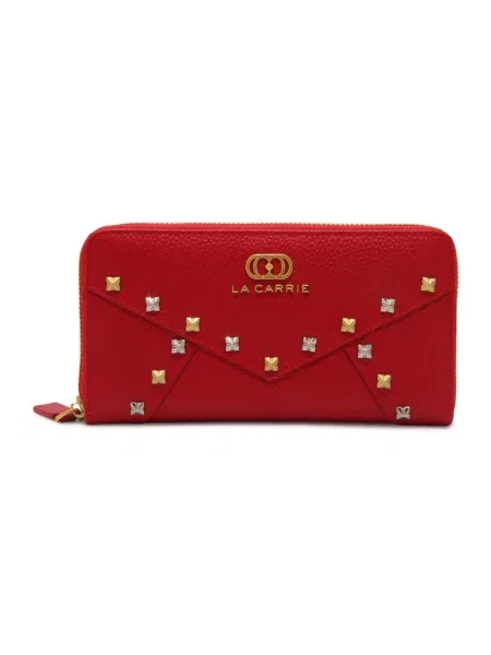Portfel La Carrie skórzany czerwony