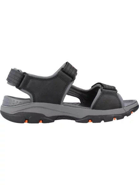 Skechers Tresmen Sandały Garo czarno-pomarańczowe 41 czarne