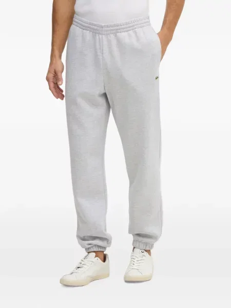 Pantaloni Lacoste alergare cu autograf gri