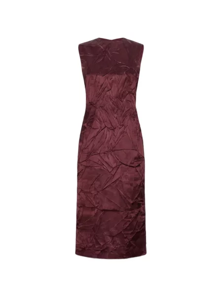 Rochie midi Max Mara de mătase roșu