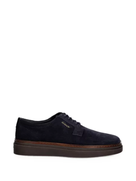 Sneakerși Gant din piele de căprioară cu imagine albastru