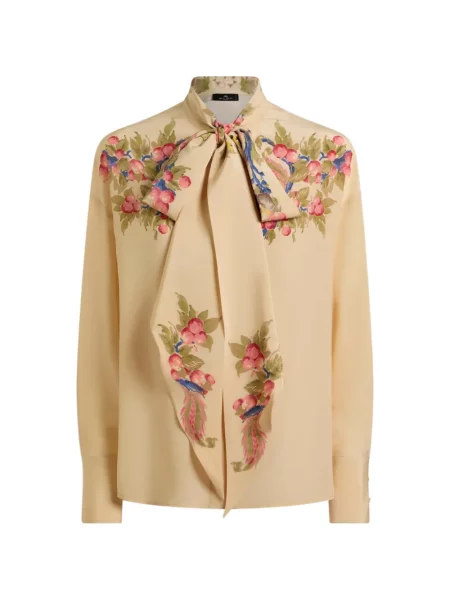 Cămașă Etro de mătase cu model floral cu imagine