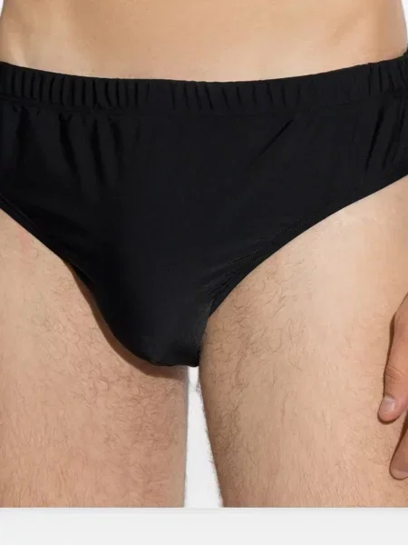 Slip de baie Moschino cu imagine negru