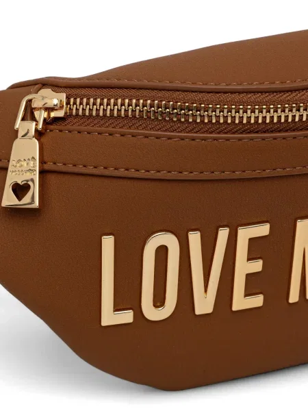 Diržas Love Moschino su sagtimis su autografu ruda