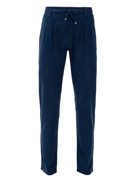 By Diess Collection Kalhoty se sklady v pase námořnická modř