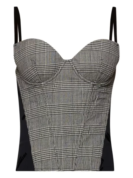 Top Vetements în carouri gri