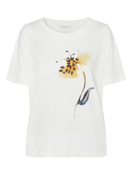 TATUUM Tricou Landa 1 albastru / galben șofran / murdar alb