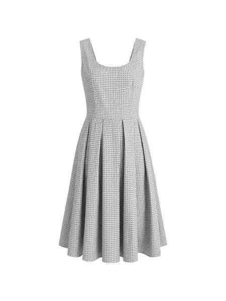 Rochie midi Dolce & Gabbana cu buline gri