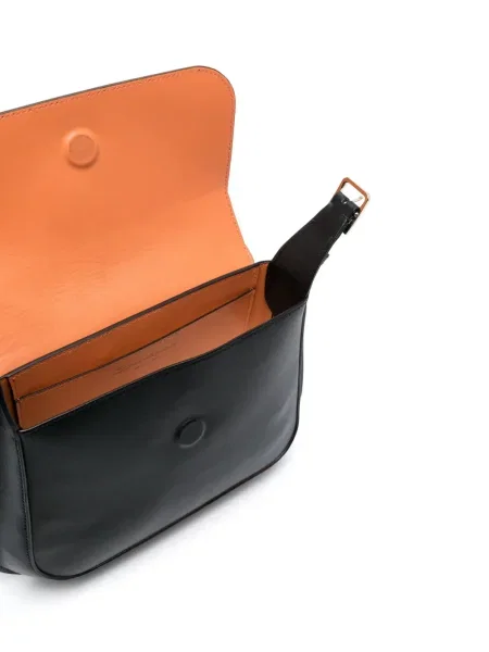 Geanta de piele Santoni din piele negru