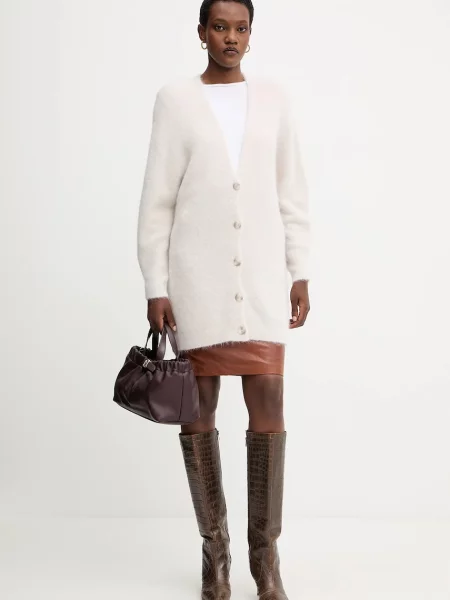 Шкіряна спідниця Weekend Max Mara PAPAILE mini пряма коричневий