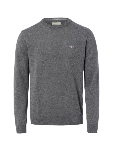 Gant sweter wełniany Mężczyźni Wełna M szary